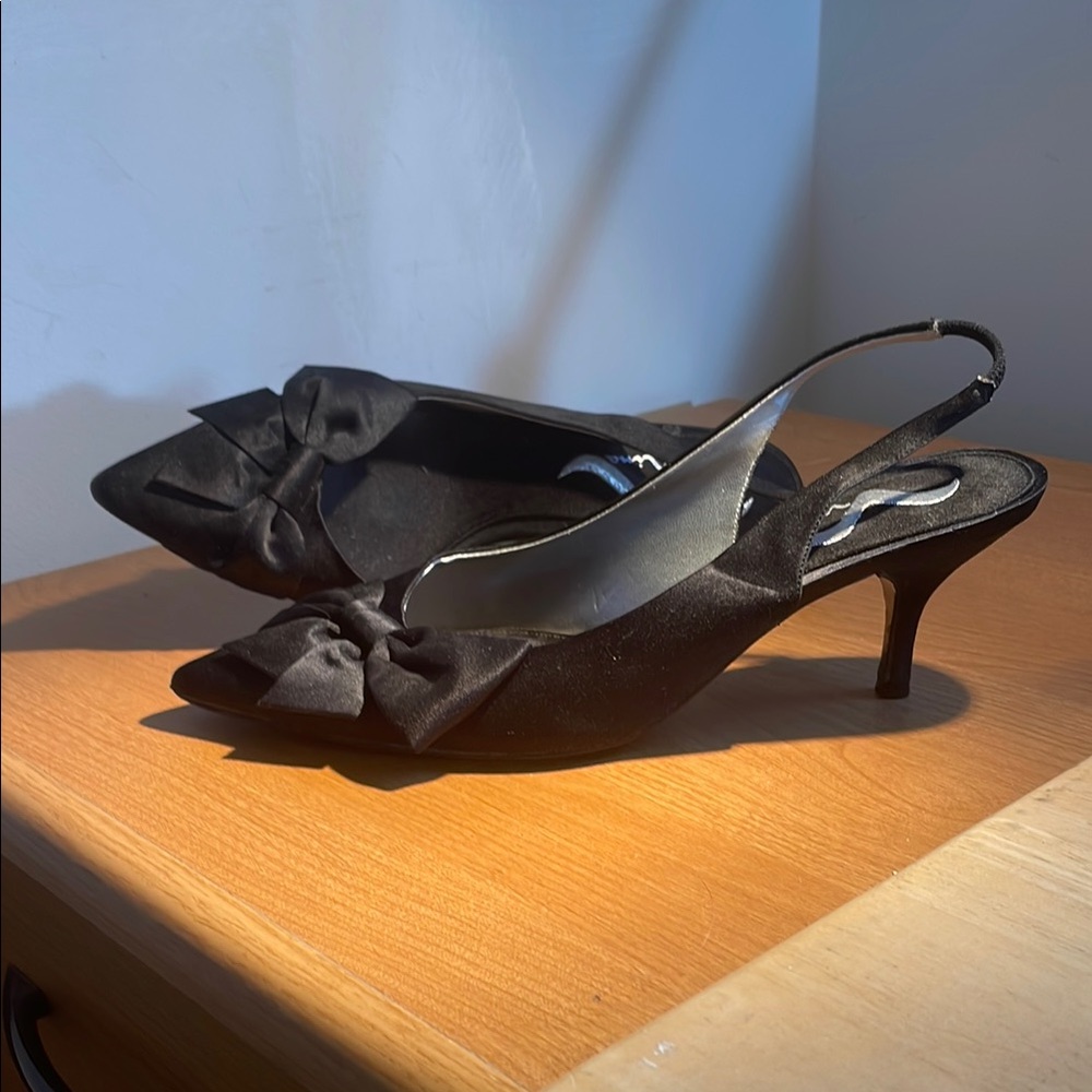 Elegant Black Slingback Heels